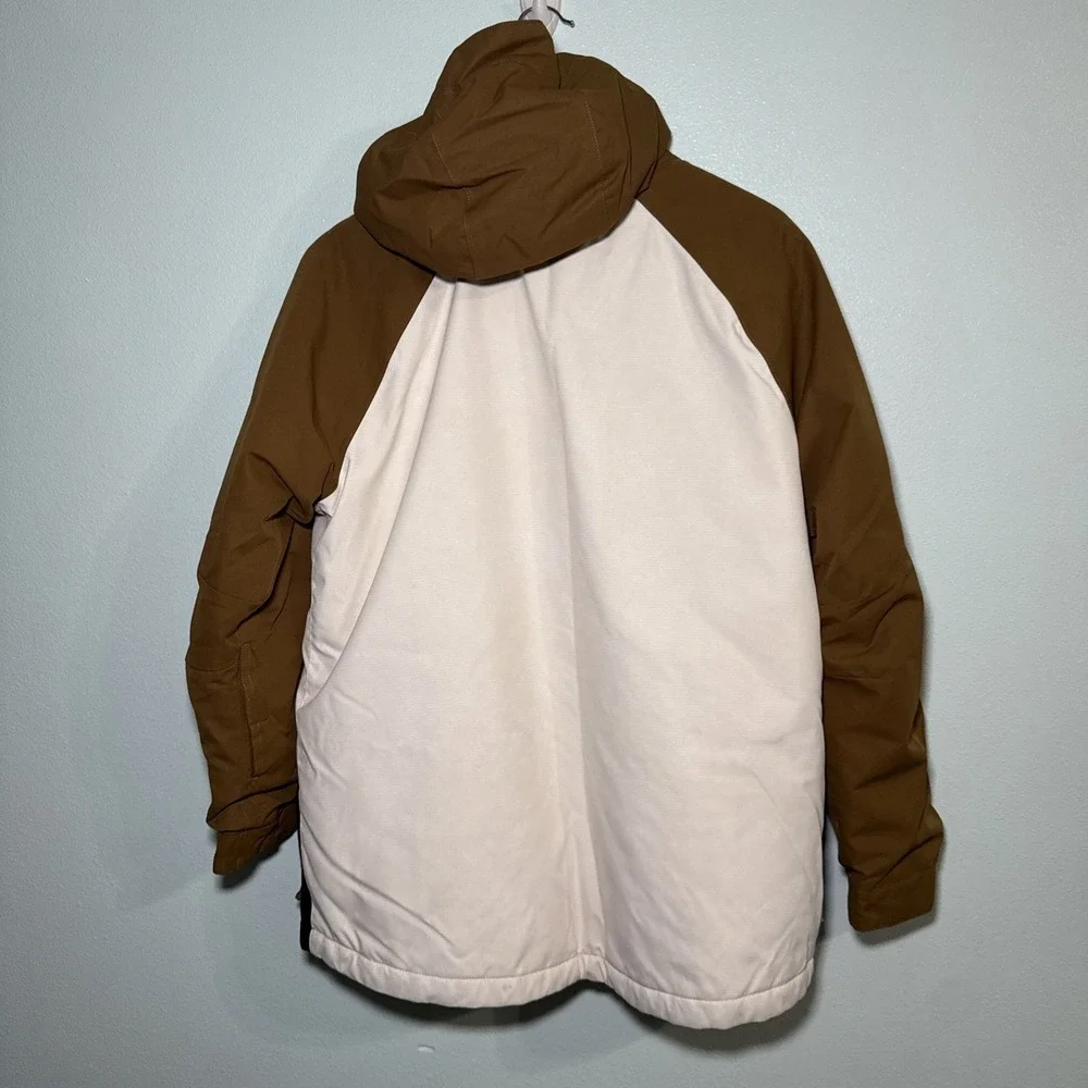 686 GEO Youth 10K  Snowboard Jacket Brown Hooded Waterproof‎ Insulated XL (16)